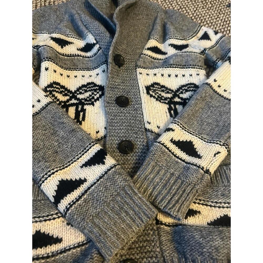 TNA Gray and Cream Cardigan Sweater - Picture 2 of 6